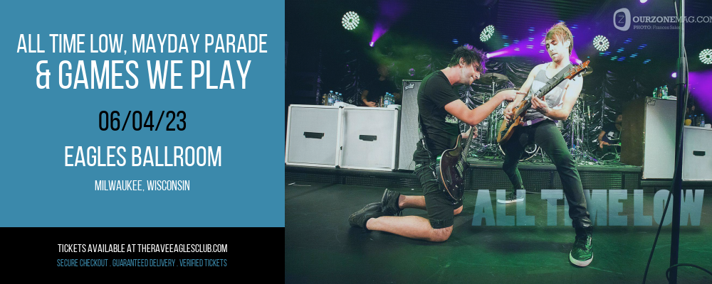All Time Low, Mayday Parade & Games We Play at The Rave Eagles Club